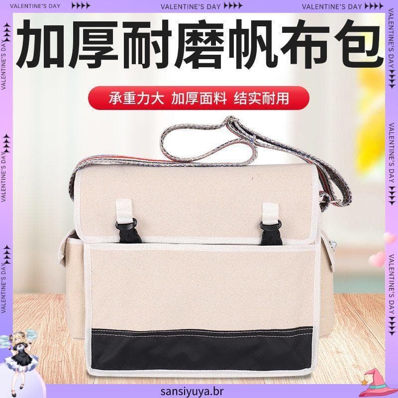 Bolsa de ferramentas para eletricista, bolsa de lona grande para ferramentas de reparo, multifuncional, para trabalhar m