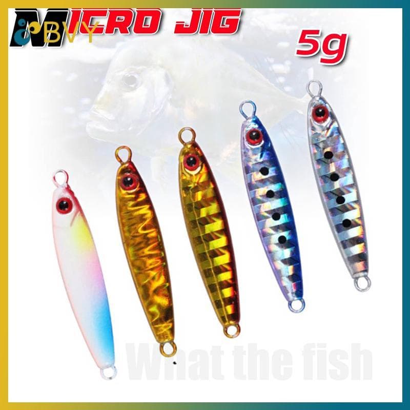 BVY Micro Metal Jig 5g Shore Casting Jigging Isca De Pesca Bit Artificial .