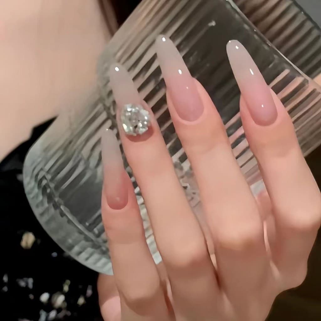 Remendo de manicure para unhas, uso à mão, gelo, transparente, cor Nude, acabamento, remendo de manicure, clareamento Na