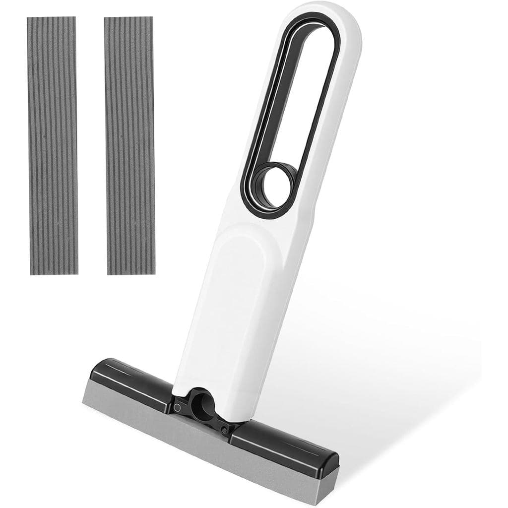 Mini Mop de Esponja Autoespremível, Mop de Mesa Dobrável com Cabo Aprimorado + 2 Refis, Mop Manual Compacto para Bancada