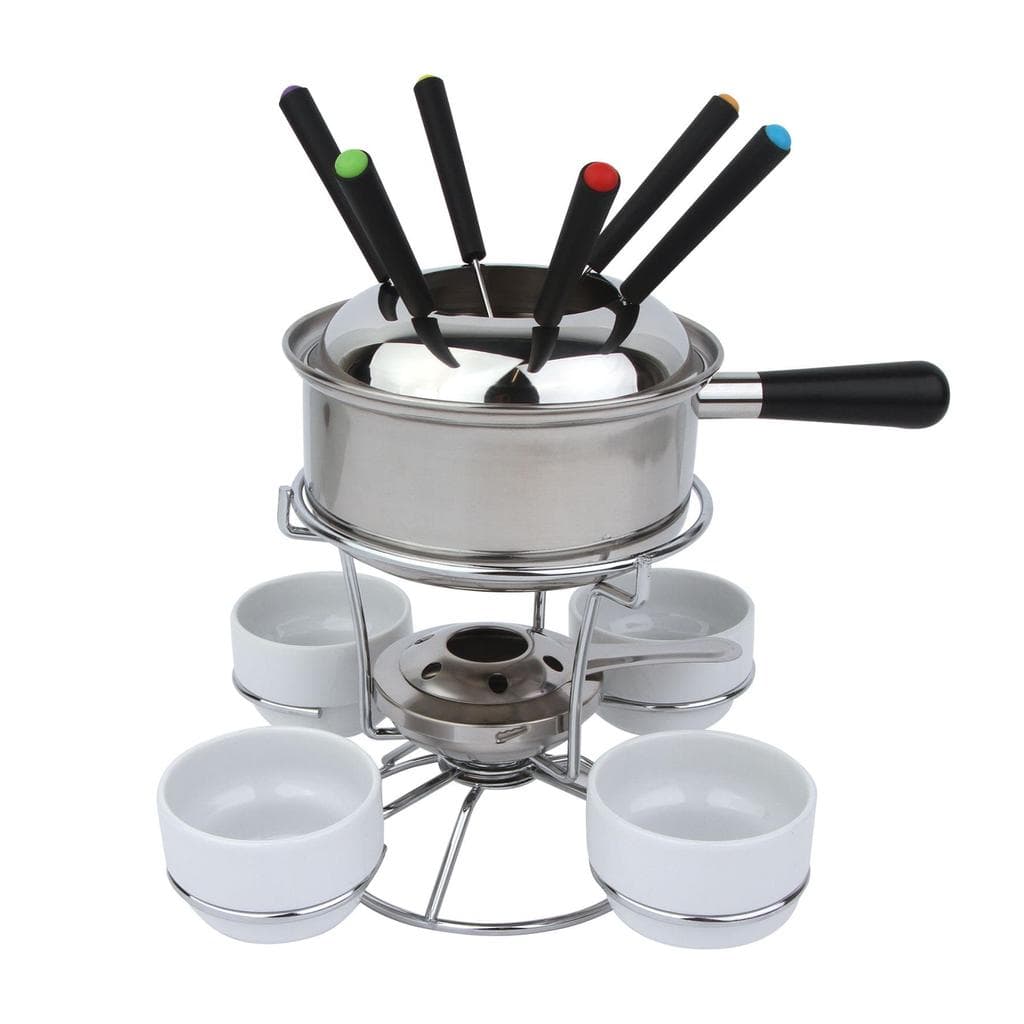 Aparelho de Fondue Inox com 14 Peças- A\CASA Aparelho de Fondue Inox Inox com 14 Peças- A\CASA