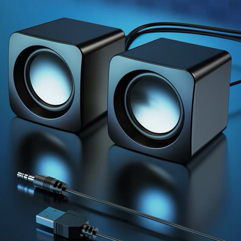Caixa de som B - MAX BM - S205 compatível com computadores pessoais (PC) e notebooks, oferece som potente.