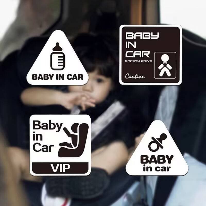 Há um bebê no carro no carro adesivo bebê no carro decoração adesivo traseiro reflexivo aviso exclusivo criativo