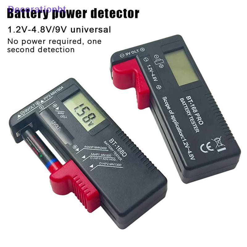 Decorationbt BT-168D Testador De Bateria Universal Digital LCD AA AAA CD 9V 1.5V Botão Célula Tensão Novo