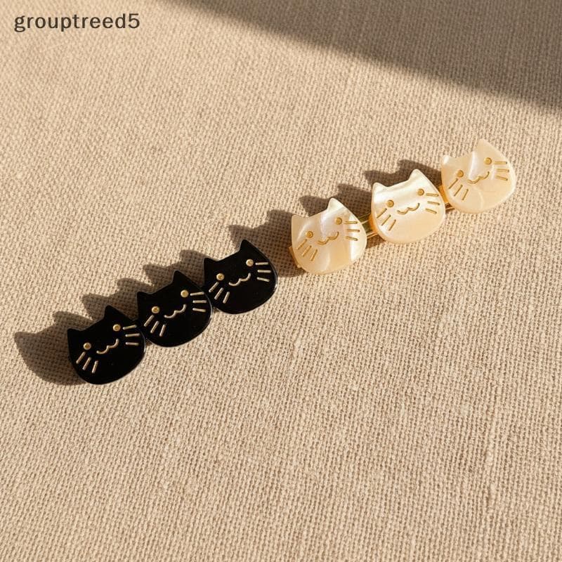 grouptreed5 Clipe De Gato Plano Fofo Retrô Acetato Desenho Animado Uma Palavra Borda Grampo De Cabelo Acessório Para Cri