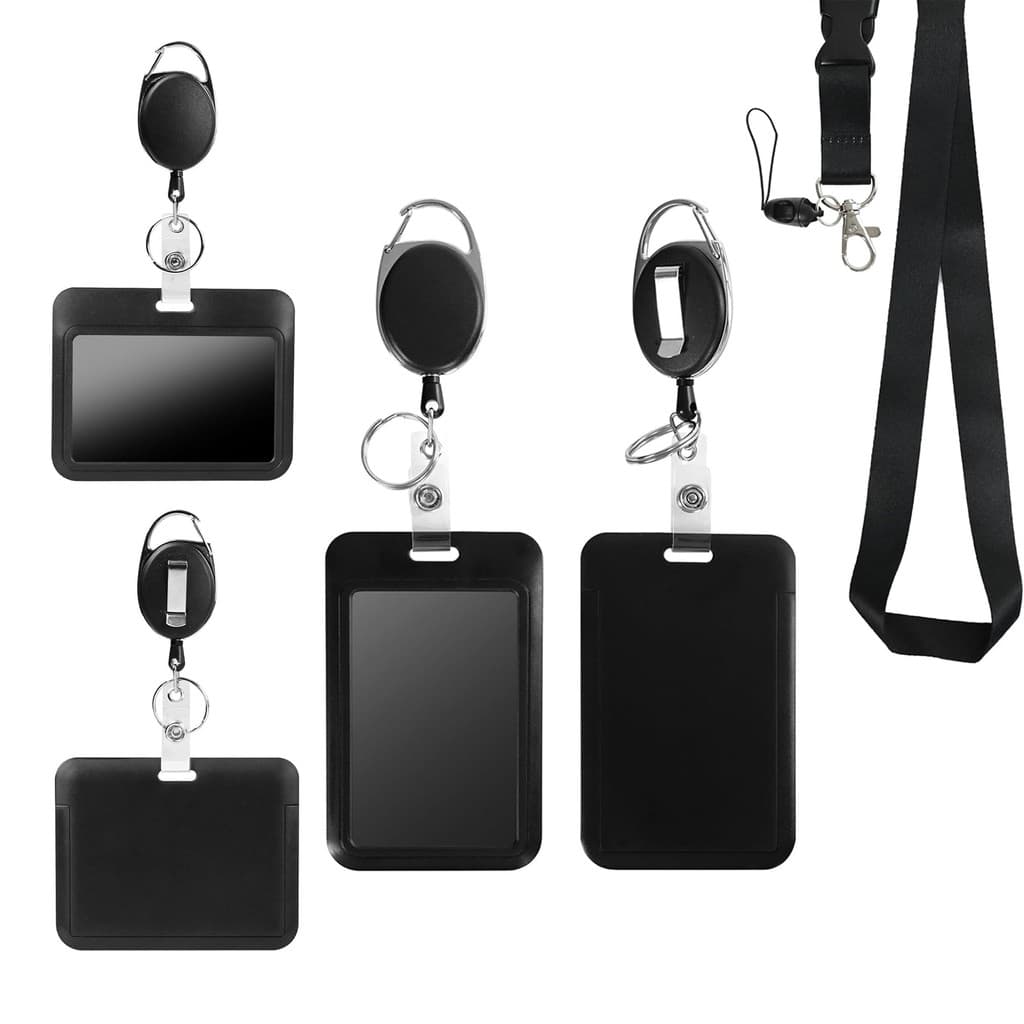 [Estoque pronto] Fivela fácil de puxar em liga de zinco Porta-cartões retrátil fácil de puxar para documentos Porta-cart