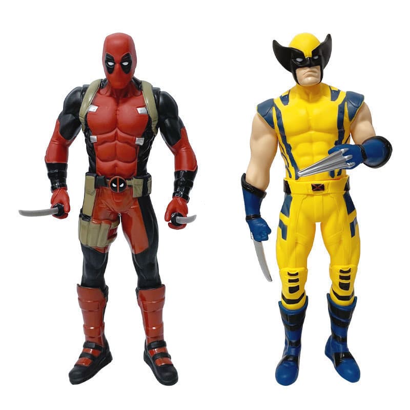 Figura de ação de PVC de 22 cm dos filmes de super-heróis "Avengers," "X-Men," "Deadpool" e "Wolverine."