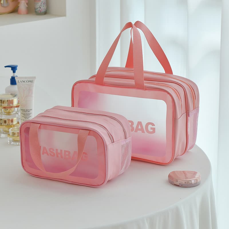 [Estoque pronto] Bolsa portátil de higiene pessoal para viagem de grande capacidade Bolsa de cosméticos à prova d'água P