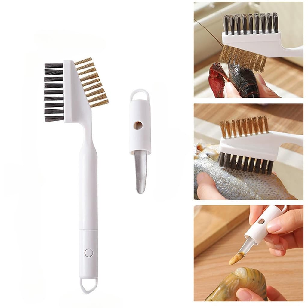 Ferramenta para Remover a Veia do Camarão, Utensílio de Limpeza 2 em 1 para Frutos do Mar |   Descascador e Removedor de