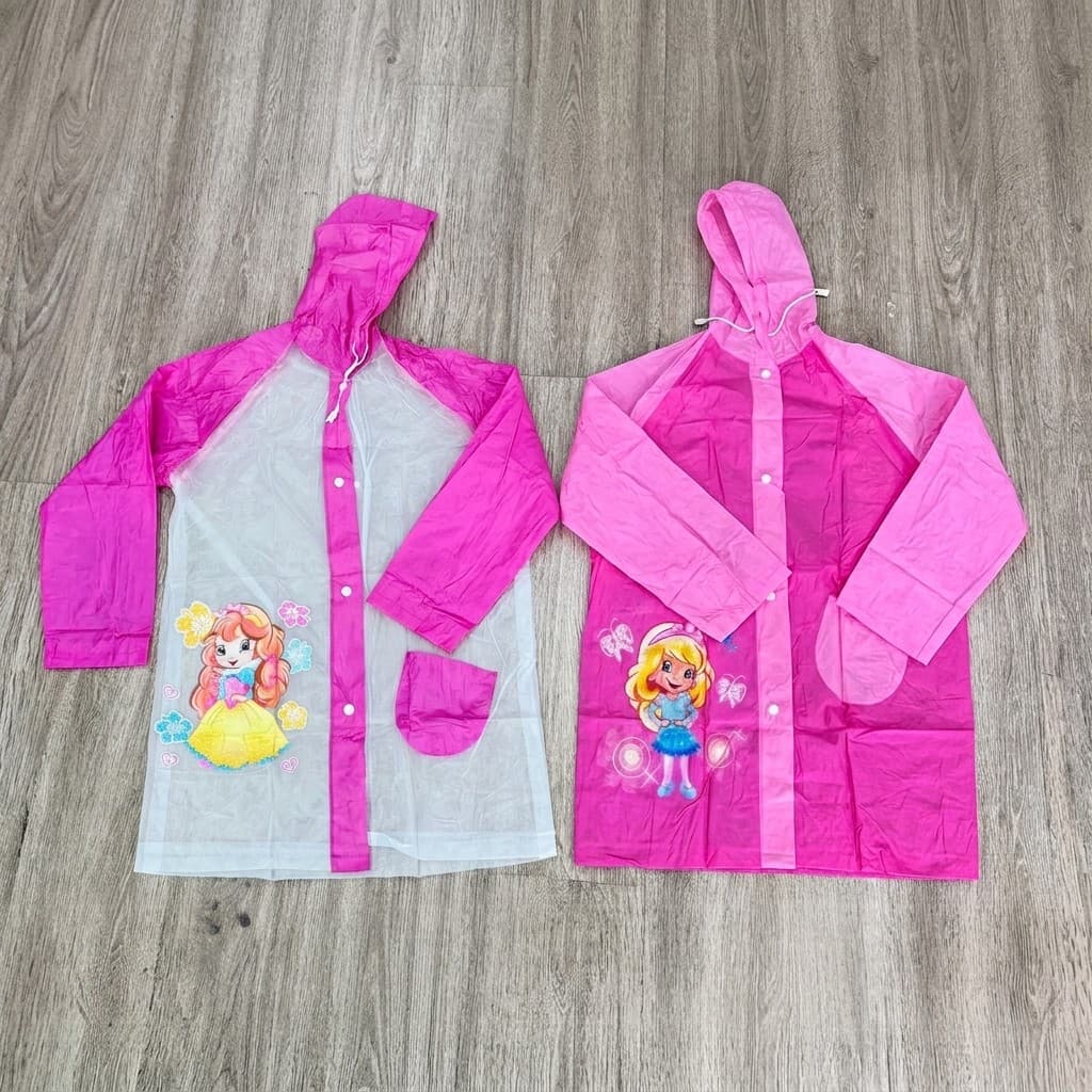 Capa De Chuva Infantil Transparente Com Estampa Infantil Proteção Completa Secagem Extra Rápida