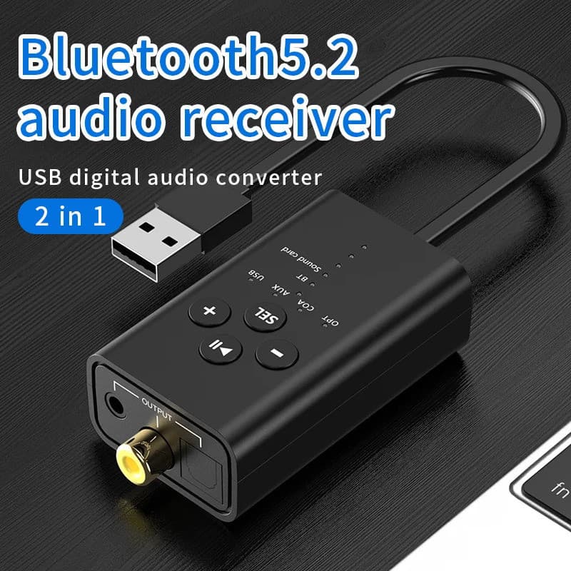 R30 Bluetooth 5.2 Receptor BT Óptico Coaxial AUX USB Adaptador De Áudio Sem Fio Com Função De Placa De Som Burstod