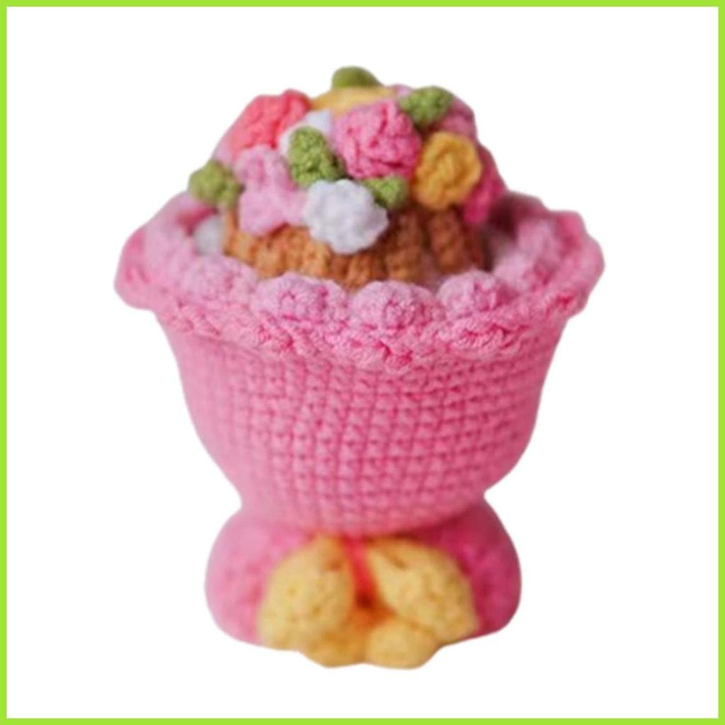 Brinquedo De Crochê Bonecas De Malha Buquê Reversível Menina Design Decoração Artesanal Para Aniversário Namorada Menina