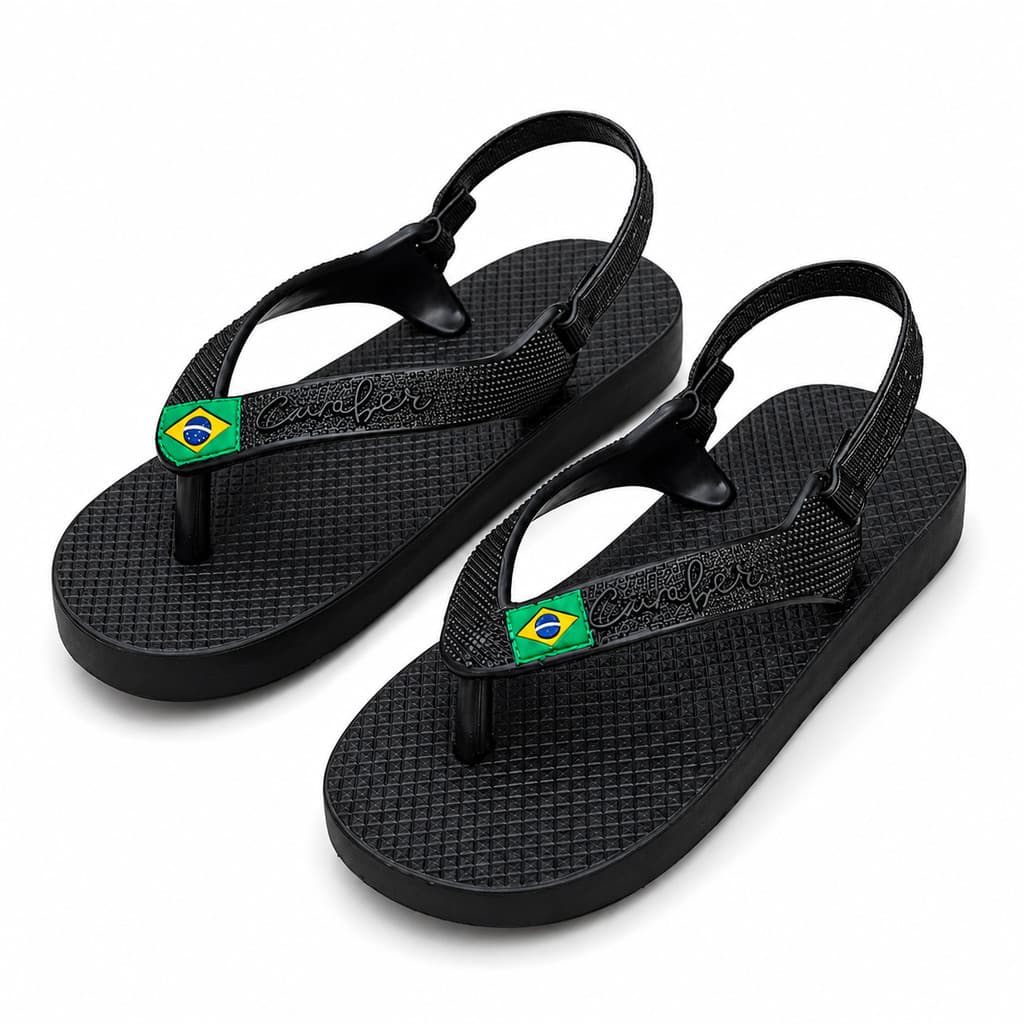 Chinelo Infantil Canfer Casual com Palmilha Texturizada e Tira Traseira