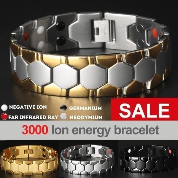 Saúde Energia Bangle Pulseira Magnética Exquisita Ímãs De Terapia De Poder Masculino