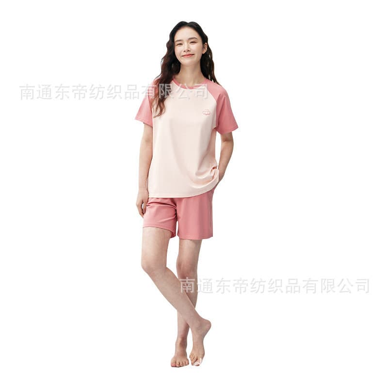 Classe A Modal algodão pijamas feminino verão exterior Wearable Shorts de manga curta pijamas Homewear conjunto pijamas