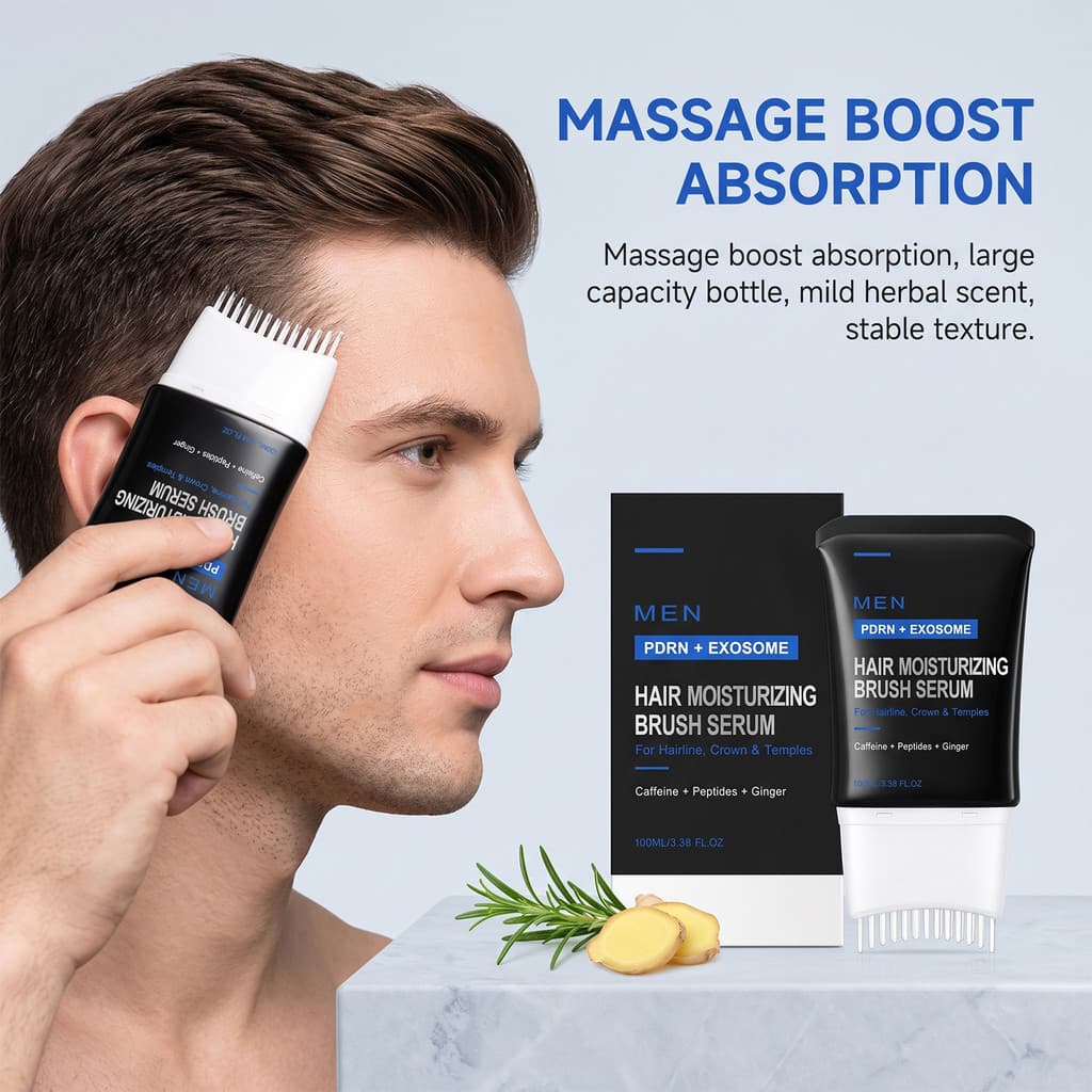 PDRN Hair Growth Serum Para Homens-Fórmula De Cafeína E Peptídeo De 100ml Cuidados Diários Do Couro Cabeludo