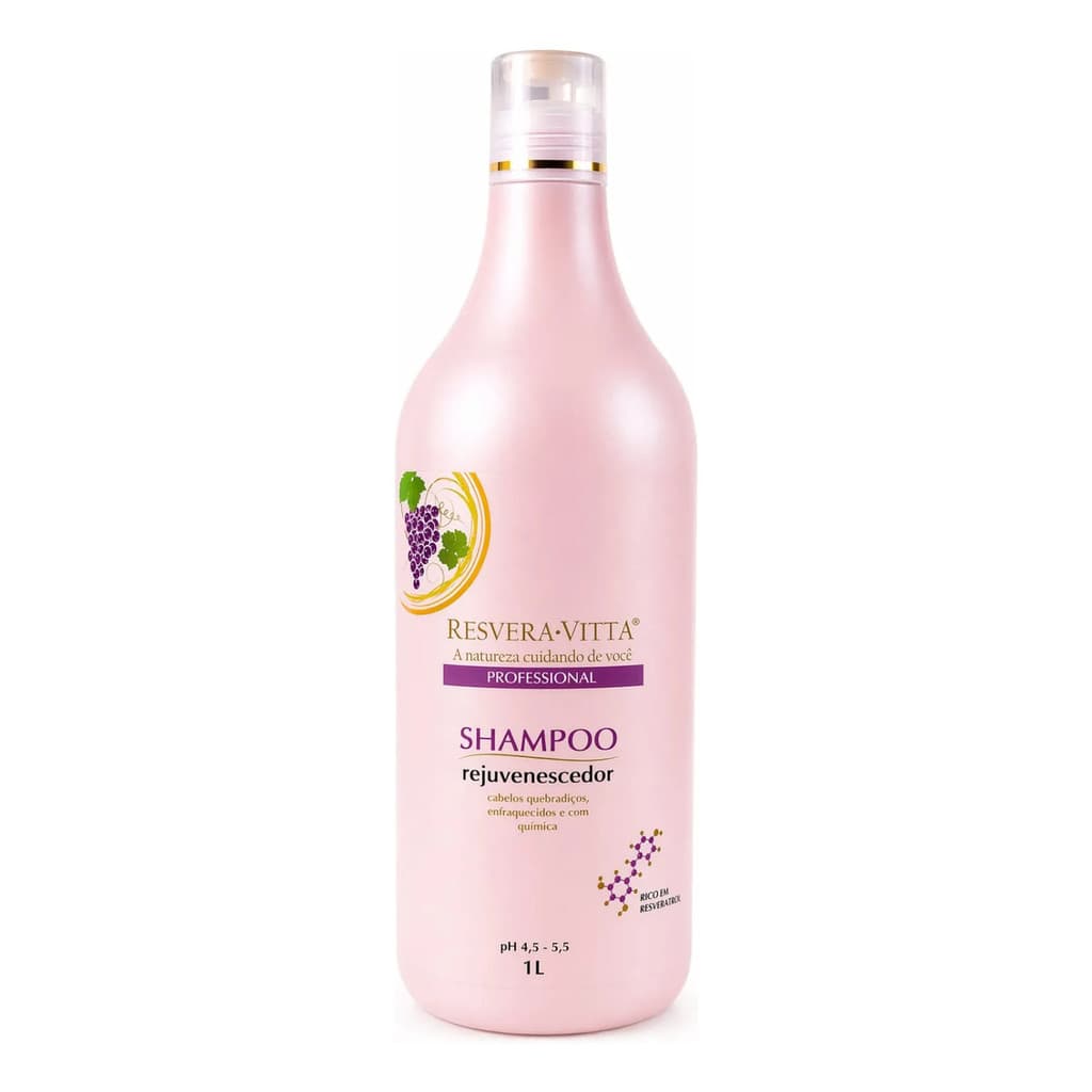 Shampoo Profissional Com Resveratrol Ação Rejuvenescedora 1Litro