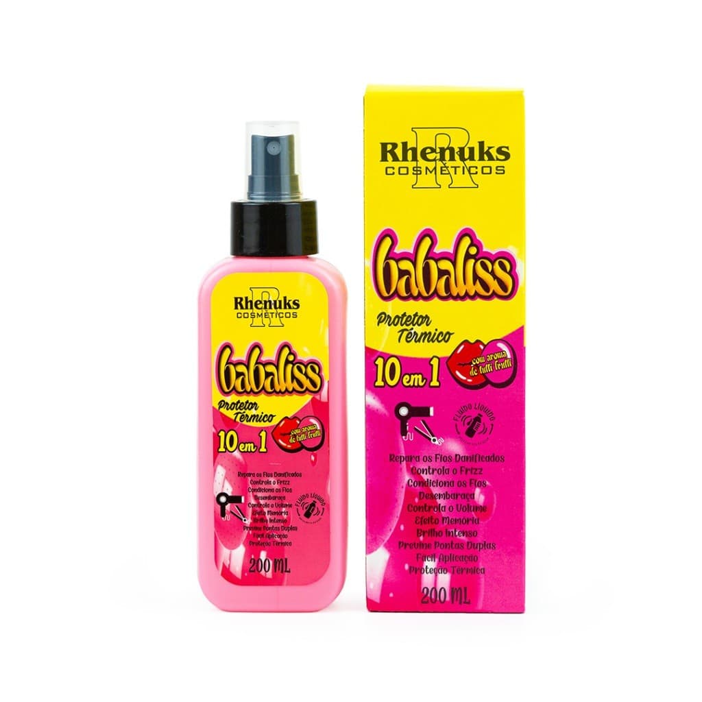 Spray Capilar Babaliss Rhenuks Protetor Térmico 10 em 1 Anti Frizz Brilho Reparação 200ml Unidade