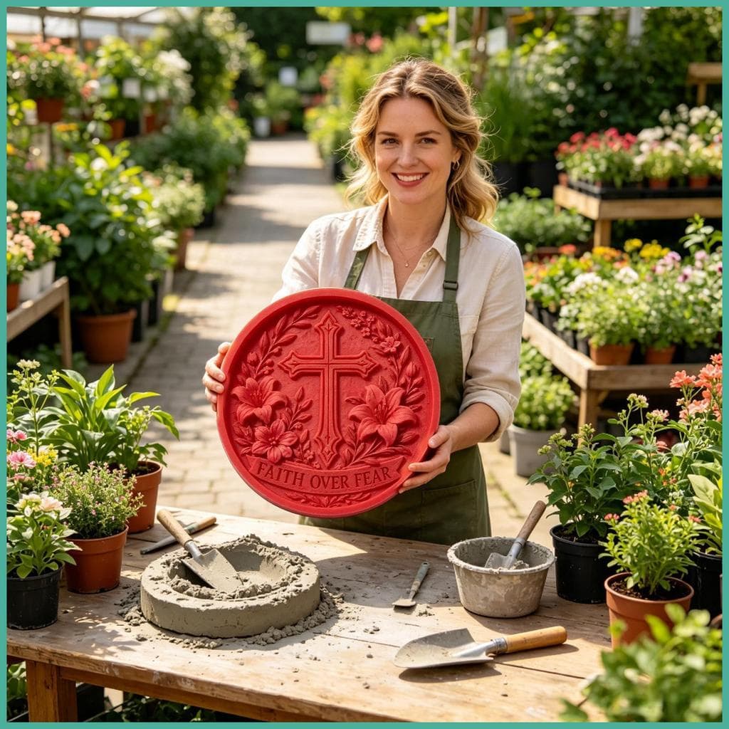 Moldes De Pedra De Passo 15.7 Polegada Redondo Molde Reutilizável Fundição Silicone Piso Para Jardim Passarela Quintal y