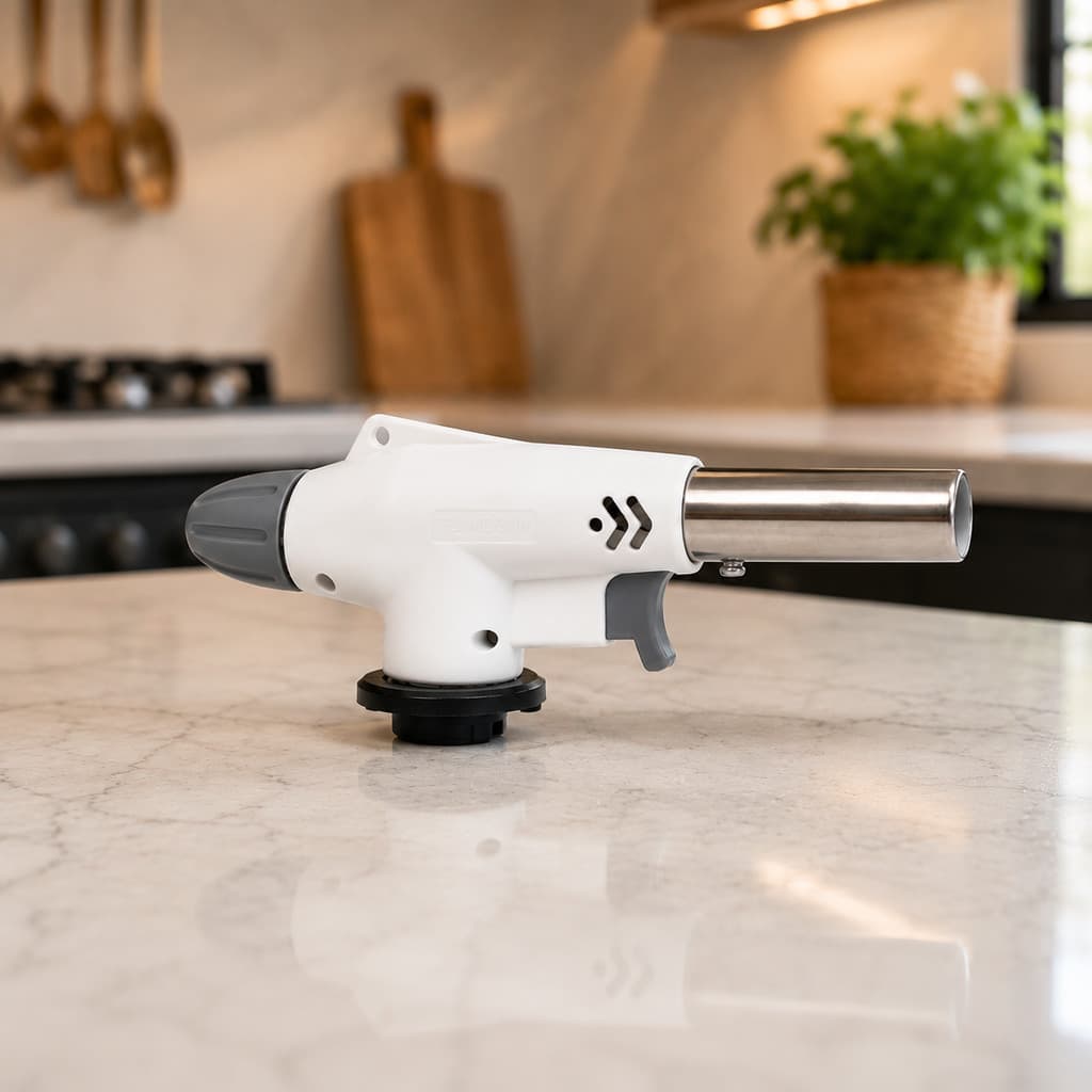 Maçarico Culinário Portátil Com Controle De Chama Multiuso