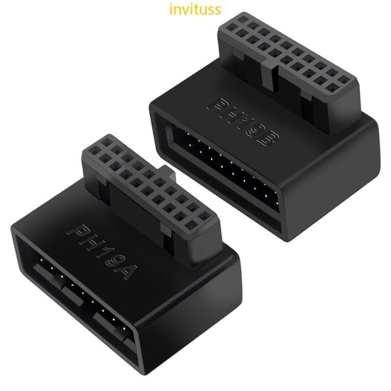 Inv Desktop Placa-Mãe USB 3.0 Adaptador 19P 20P Agulha Plug-in Vertical 90 ° Direção