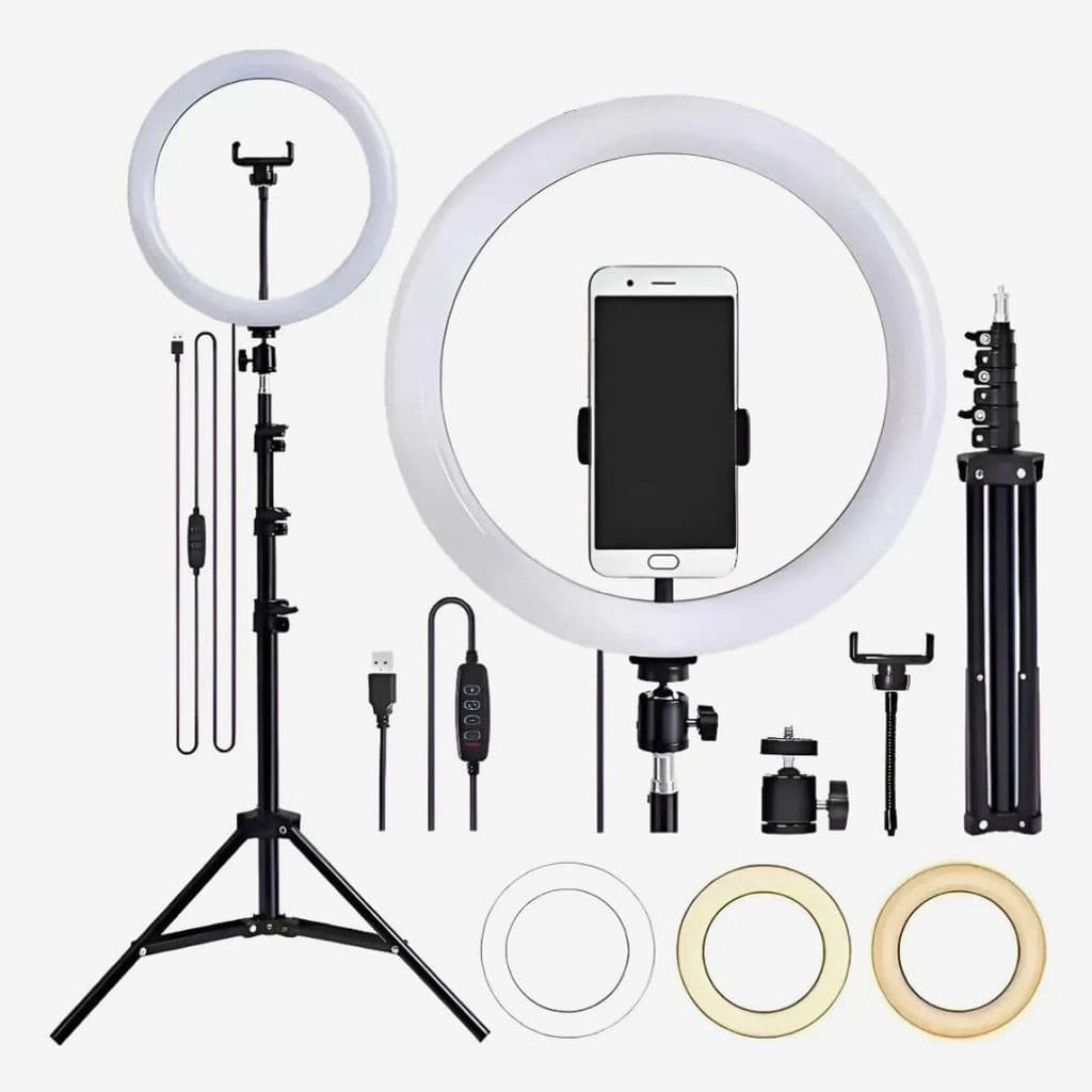 Ring Light Led Iluminador 26cm 10 Polegadas Tripé  2,1m