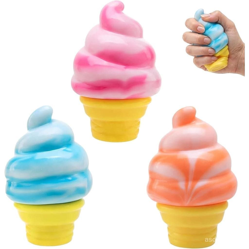 3 Peças de Brinquedos Squishy de Gelo, Brinquedos Macios para Alívio do Estresse