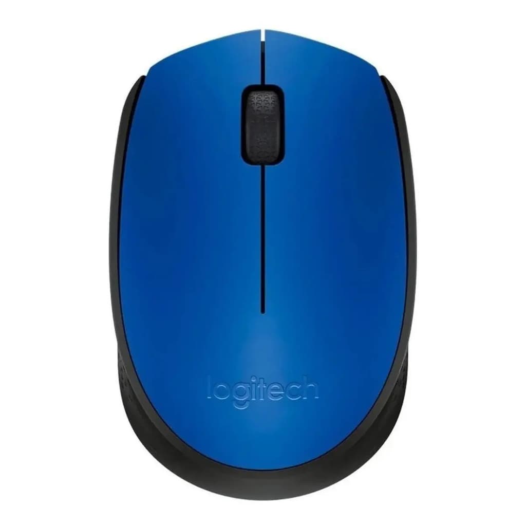 Logitech Mouse Sem Fio M170 Com Pilha Inclusa - Azul - Preto Azul/preto