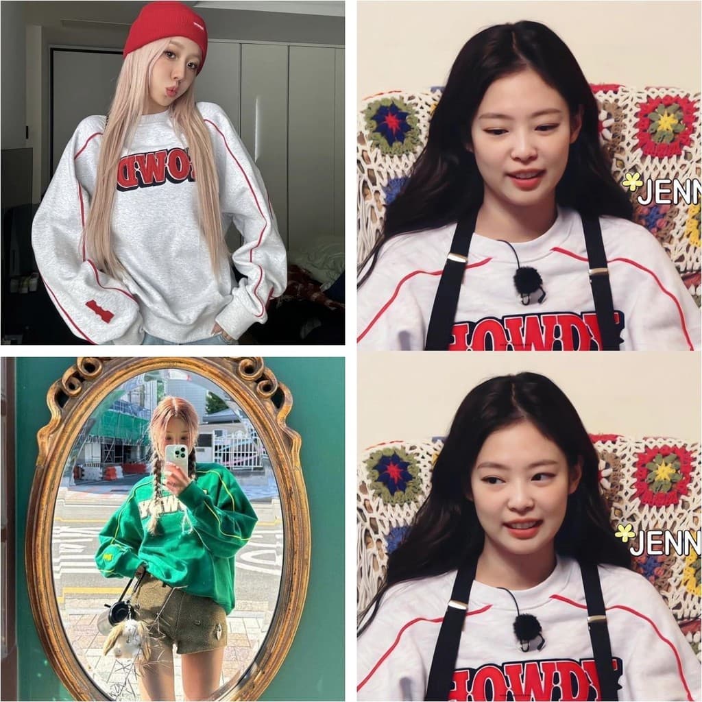 Estilo coreano Liu Zhimin Trendy Star Jin Zhini jennie moletom bordado carta Design manga comprida 8.7