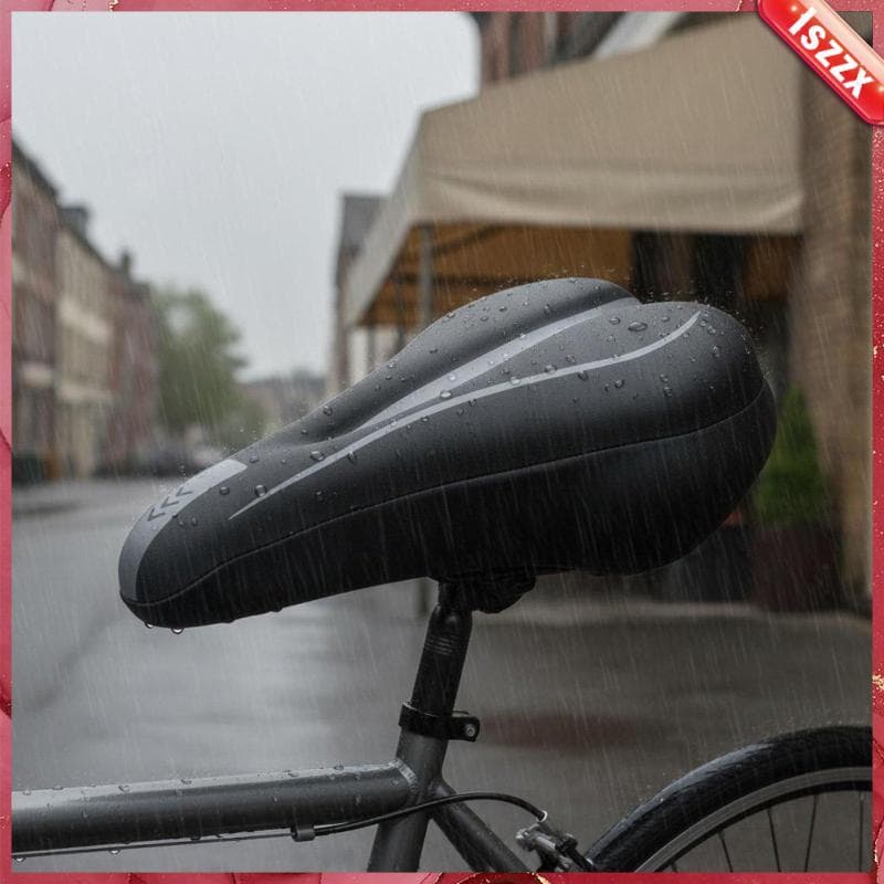 [Lszzx] Capa De Assento De Bicicleta De Silicone Antiderrapante Almofada De Selim Acolchoada À Prova D'água Para Passeio