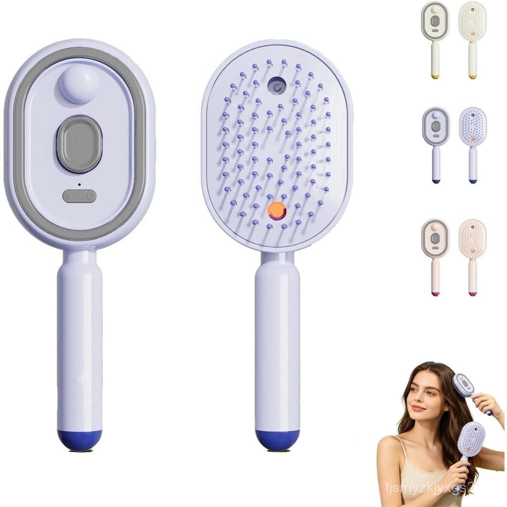 Escova Alisadora a Vapor Elétrica, Escova a Vapor Recarregável para Desembaraçar o Cabelo, Escova Alisadora a Vapor, Esc