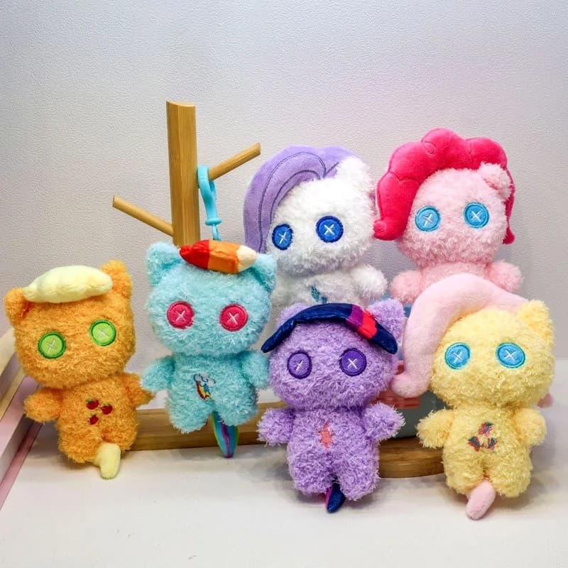 Hasbro My Little Pony Pingentes De Pelúcia Macio Chaveiro Bolsa Mochila Enfeites Applejack Pinkie Pie Presente De Natal