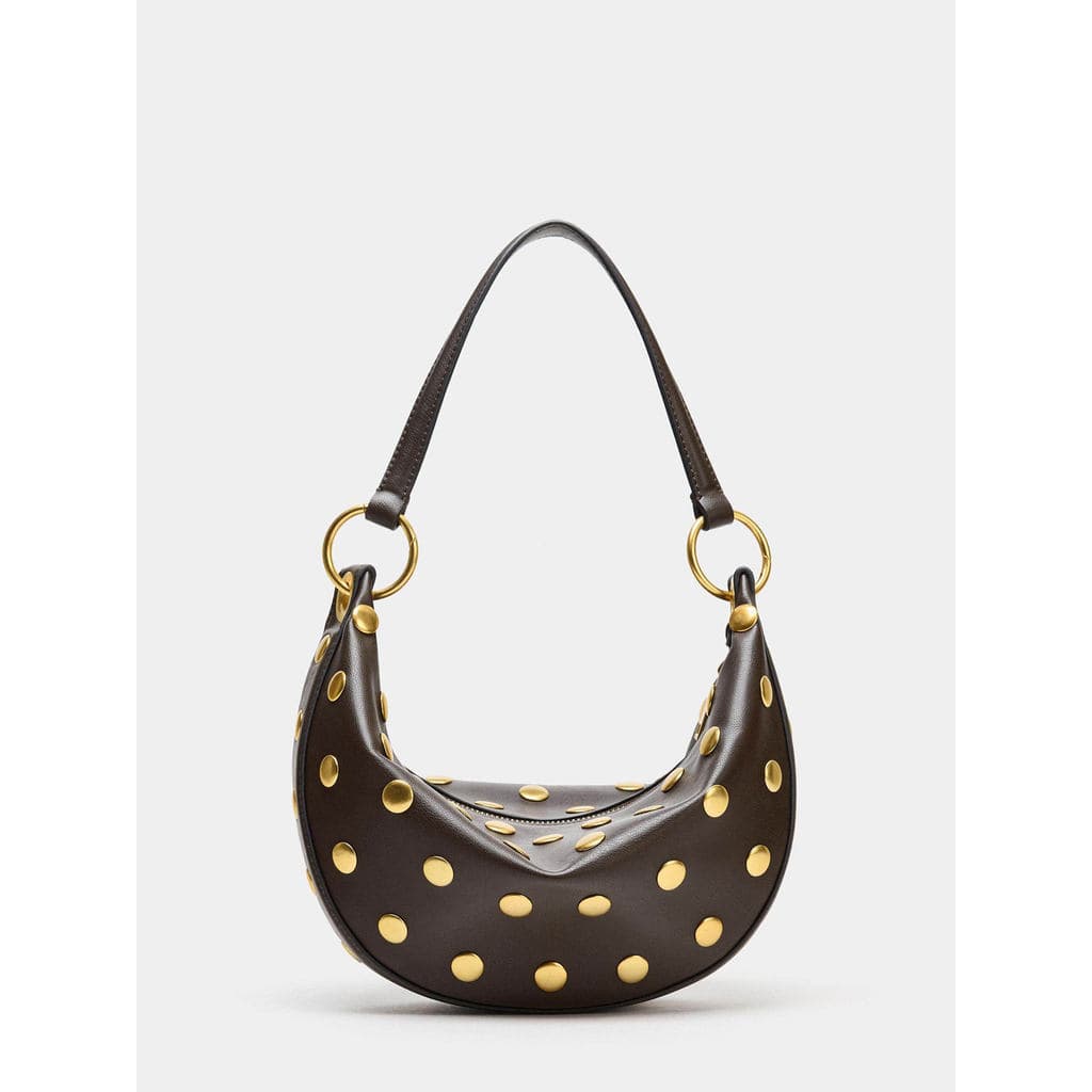2026 Novas Mulheres Vintage Rebite Axilas Bolsa Moda Feminina Causal De Ombro
