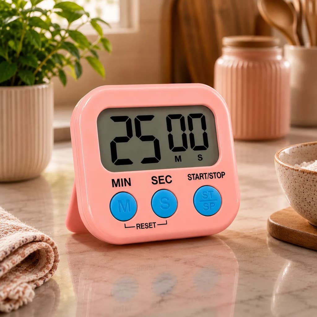 Alarme Hora Timer Cronometro Academia Cozinha Mesa E Mão Ovo