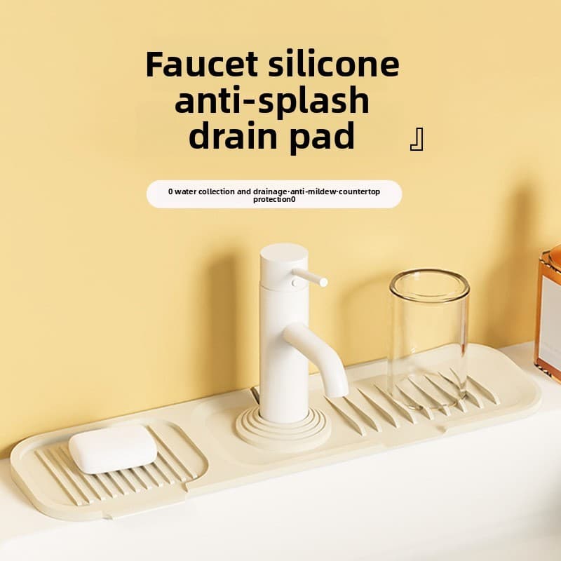 Almofada de drenagem de Silicone torneira do lavatório respingo almofada lavatório torneira da cozinha prateleira ML1I