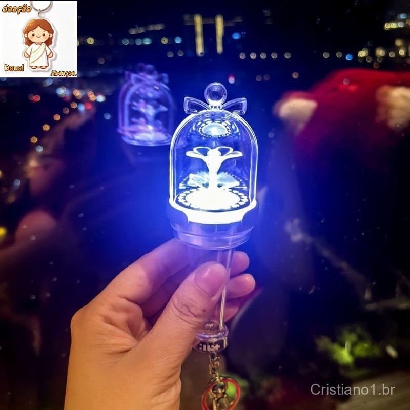2026 Kpop ILLIT Mini Light Stick Chaveiros Criativos Luzes Laser Pingente de Chaveiro para Bolsa LightStick Key Tings Co