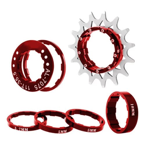 Kit Single Gta Bike Adaptador Marcha Única 14 Dentes Vermelh Vermelho 14