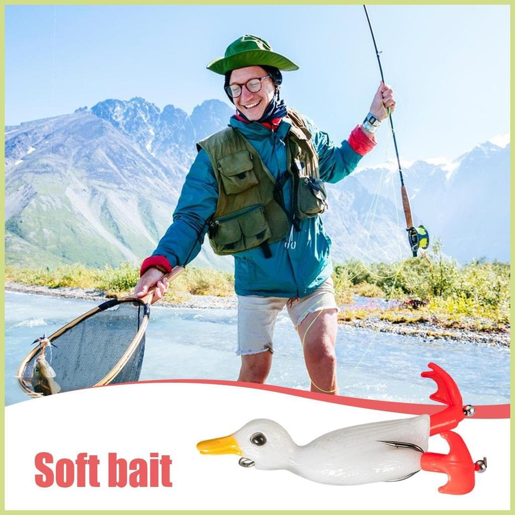 Corpo Macio Pato Isca Realista De Batendo Respingos Pés Hélice Swimbait Baixo Truta huebetyth