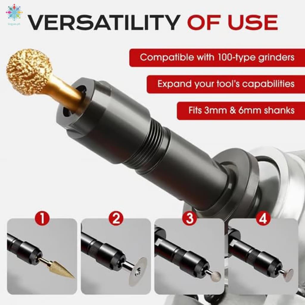 Cabeça Conversora De Moedor De Ângulo , Adaptador De Pinça De 3mm 6mm Para Conversão , Acessório De Modificação De Moage