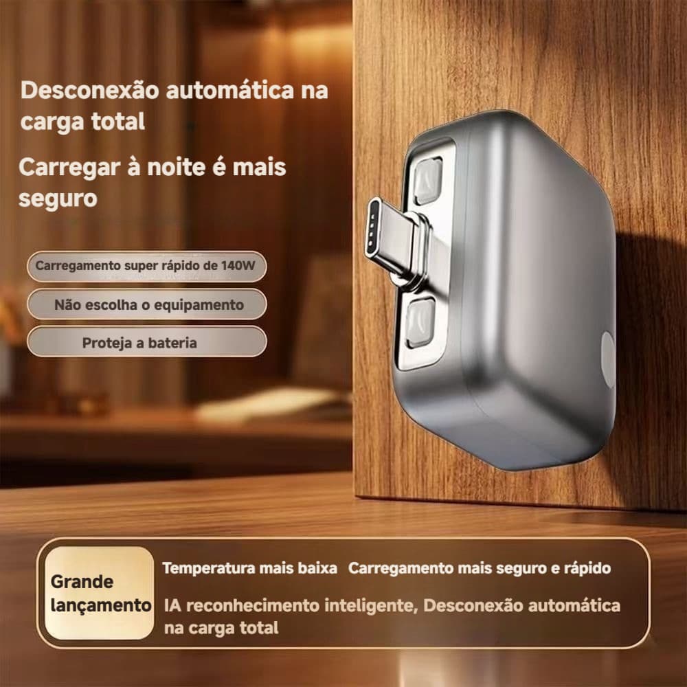 Separador de Energia AI Inteligente, Desconexão Automática, Proteção Contra Sobrecarga para Celular e Computador