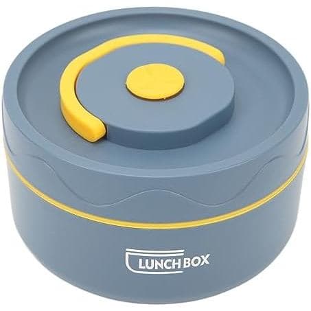ZJchao Caixa Térmica para Almoço de 440ml, Recipiente Térmico para Alimentos, Formato Redondo em Aço Inoxidável 304 com