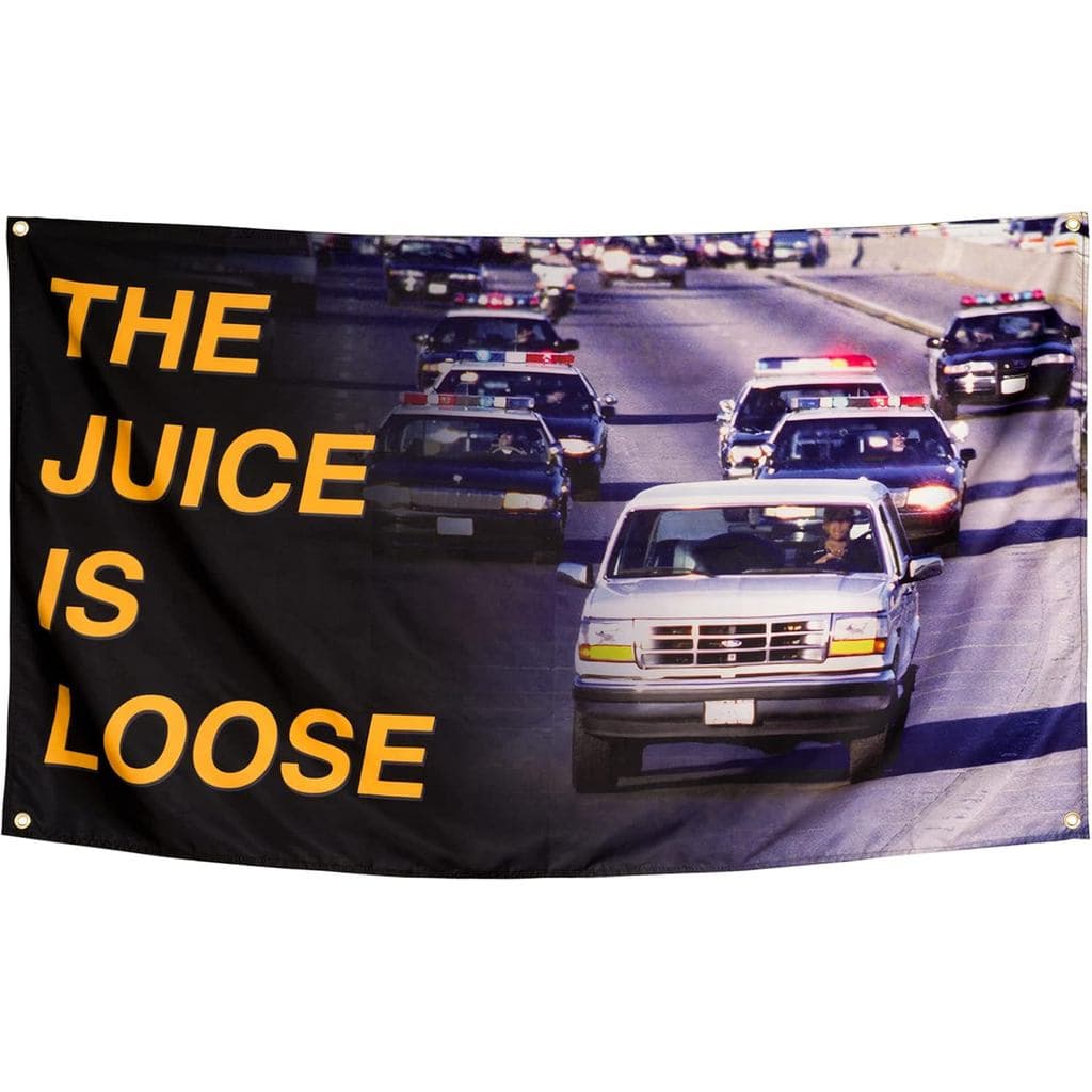 Bandeira Universitária The Juice is Loose Flag OJ Simpson 3x5 pés, Tapeçaria de Parede, Pôster de Poliéster 200D de Alta