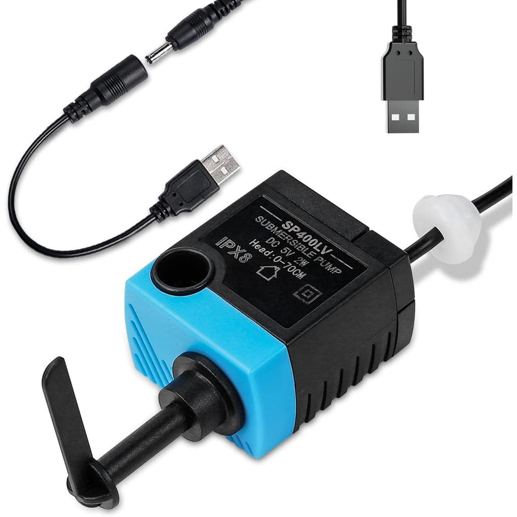 Bomba de Água para Gatos e Cães SP-400LV com Borracha de Vedação, Bomba de Substituição USB para Fonte de Água Mini Orig
