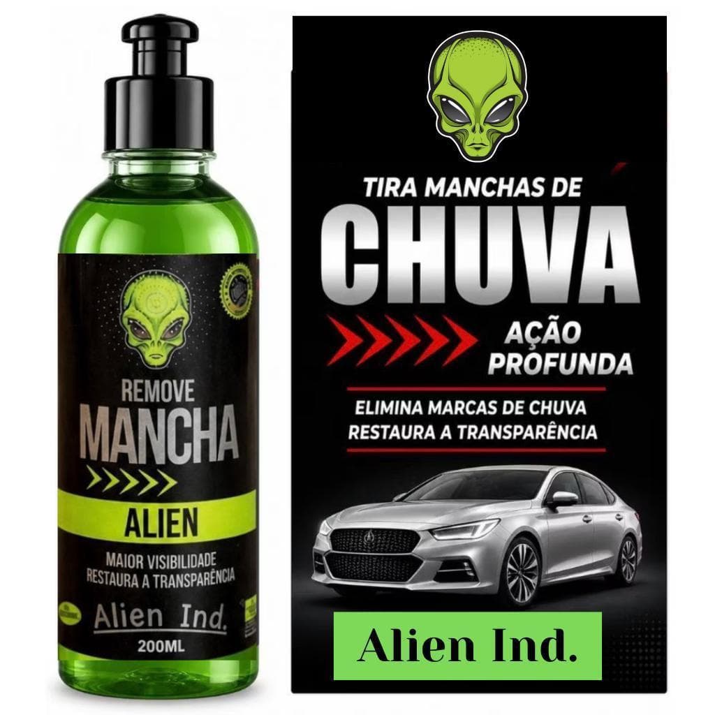 Removedor de Manchas Automotivo Alien Ind  Para-brisa, Espelho Retrovisor Carro Repele Água