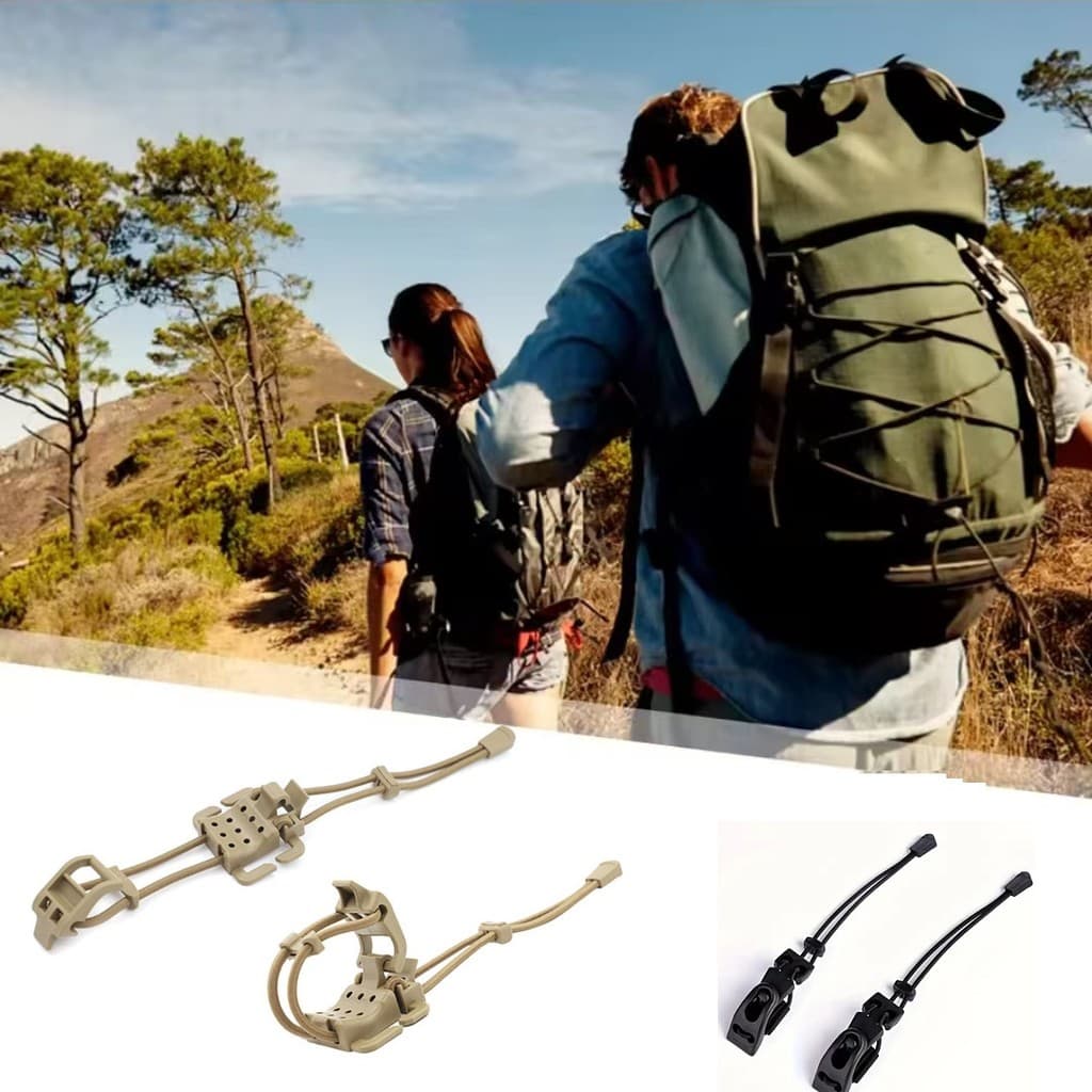 2 Peças De Acessórios Universais De Expansão Para Mochila De Caminhada Ao Ar Livre , Cordão Elástico Com Fivela , Alças