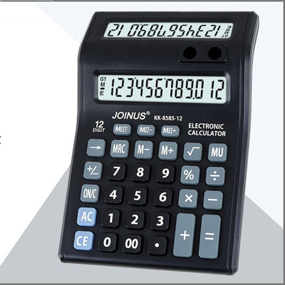 Calculadora De 12 Dígitos , Mecânica De Tela Dupla Com Grande Financeira Fácil De Usar
