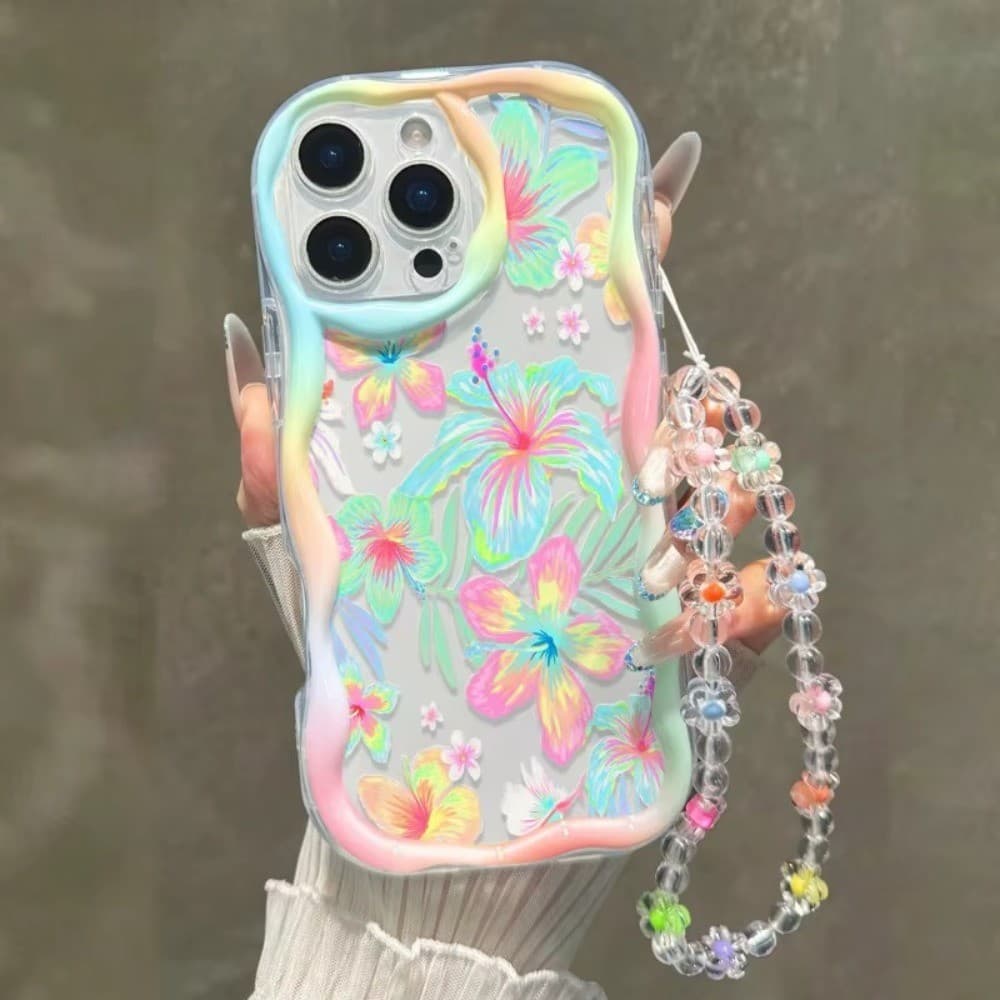 Capinha Com Cordão De Cristal Ondulada Capa Para Motorola Moto G53 G35 G34 G24 G04 G22 G15 G14 G10 Não Amarela