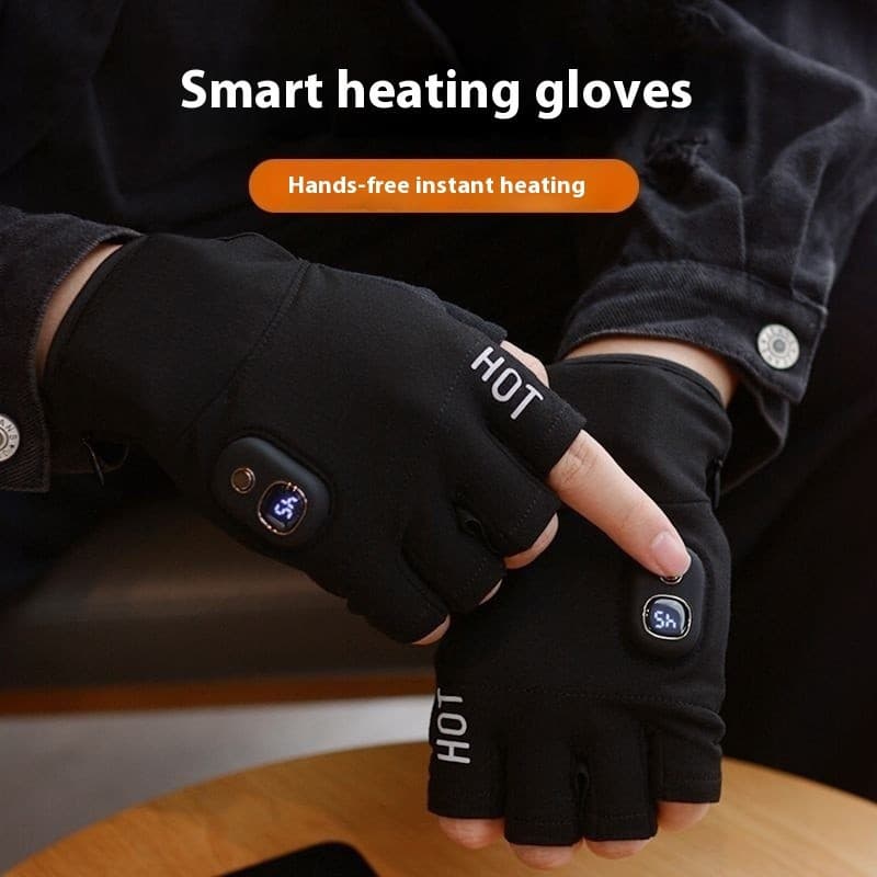 Novas luvas aquecedoras para as mãos, luvas térmicas de inverno, luvas elétricas com aquecimento USB, elegantes para est