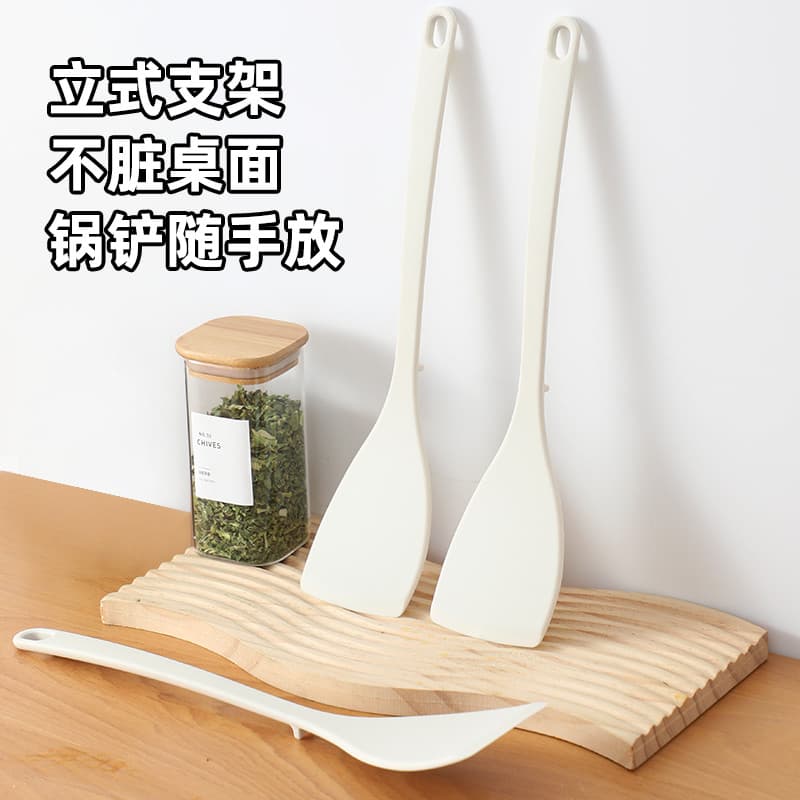 Espátula de Silicone em pé, resistente a altas temperaturas, dedicada, peça única, espátula para fritar, panela antiader