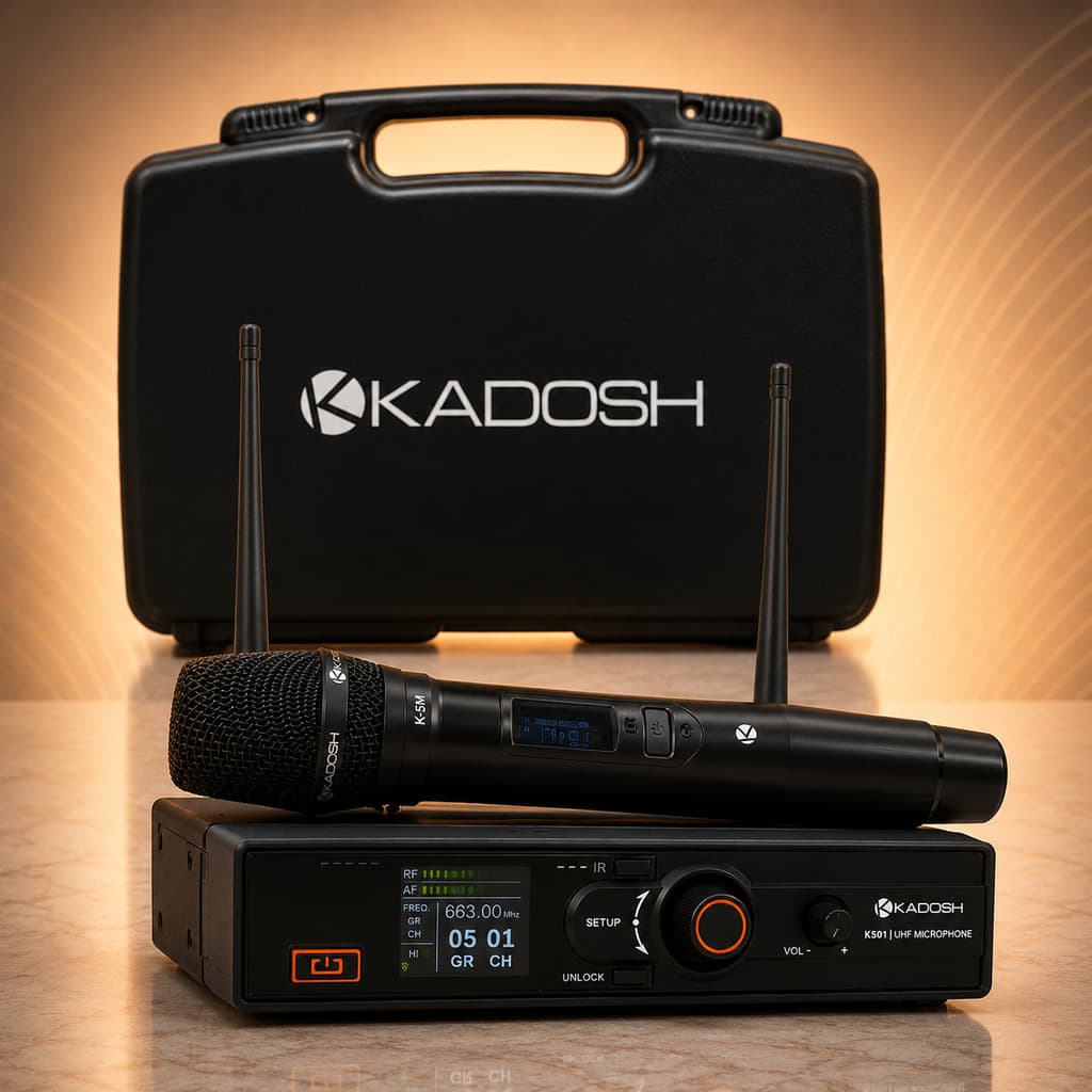 Sistema De Microfone Kadosh K-501m Preto Sem Fio Dinâmico